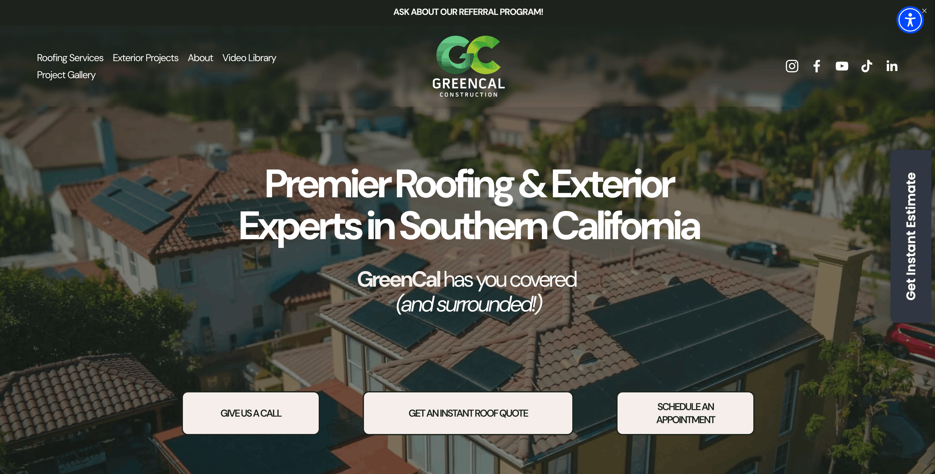 GreenCal Construction website screenshot